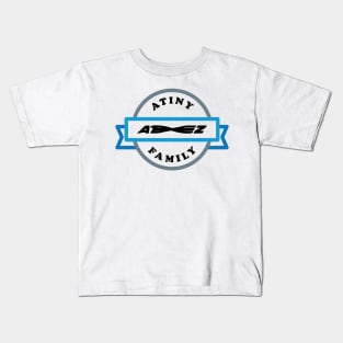 ATEEZ Atiny family logo ribbon Kids T-Shirt